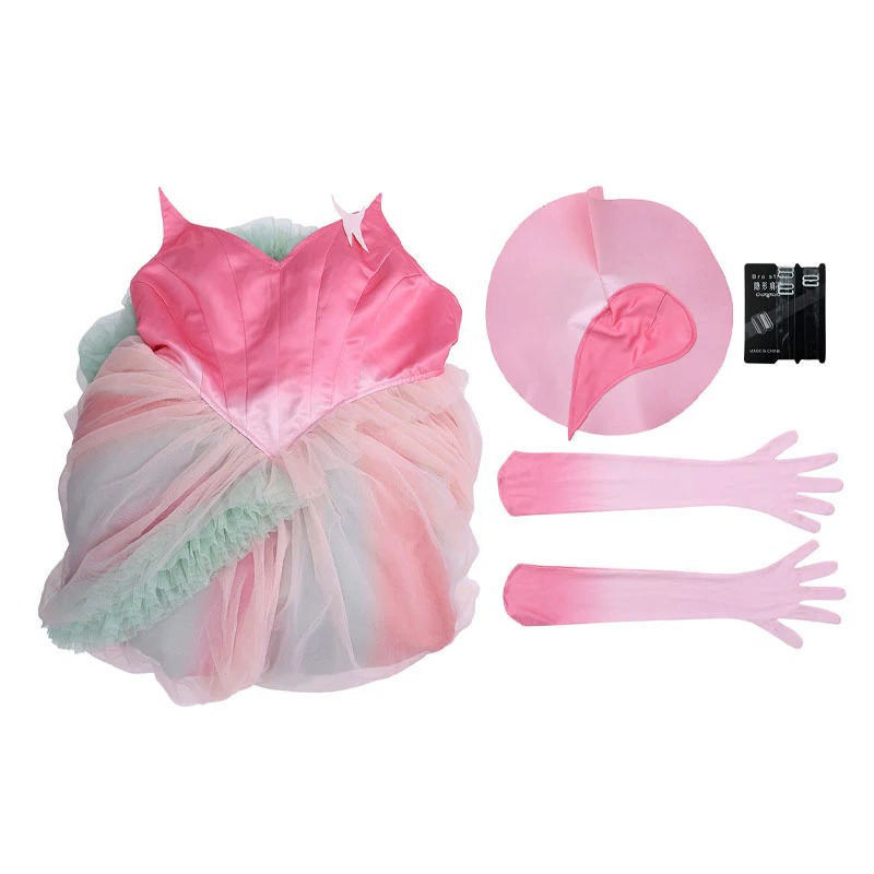 Wicked: For Good Glinda Pink Cosplay Costumes