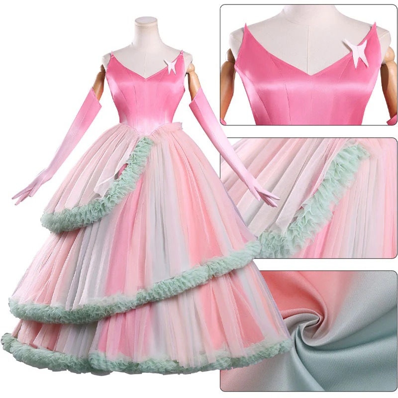 Wicked: For Good Glinda Pink Cosplay Costumes