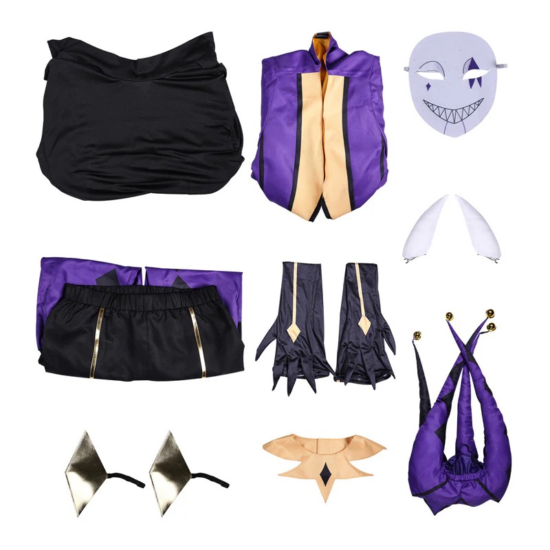 The Freak Circus Jester Halloween Cosplay Costumes Type B