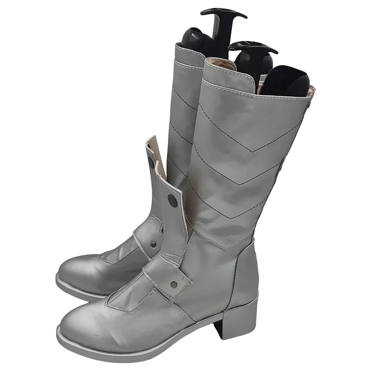 Kaiju No.8 Soshiro Hoshina Leno Ichikawa General Silver Shoes Cosplay Boots
