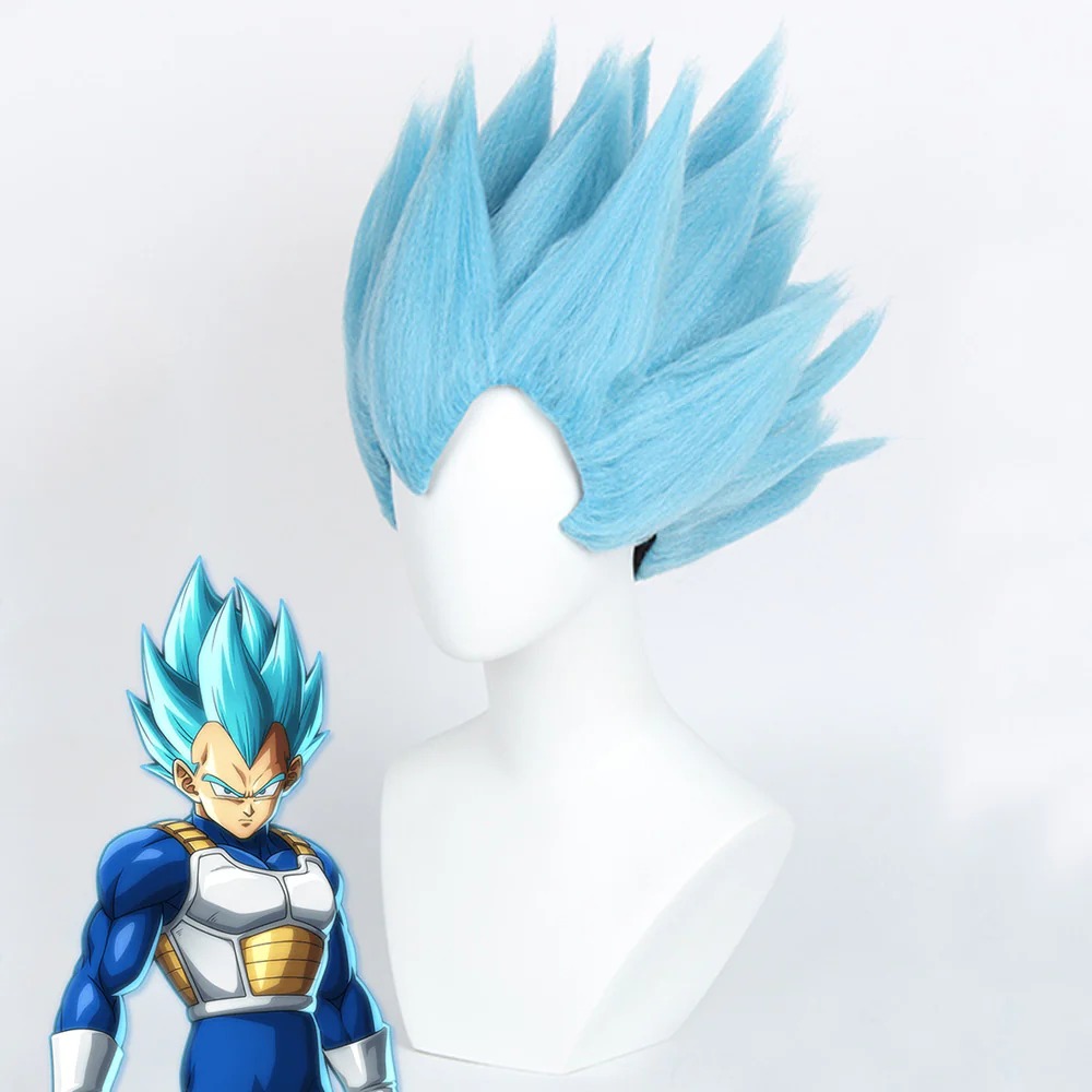 D Ball Vegeta SSGSS Blue Cosplay Wig