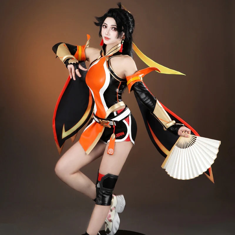 Overwatch Anran Orange Cosplay Costume
