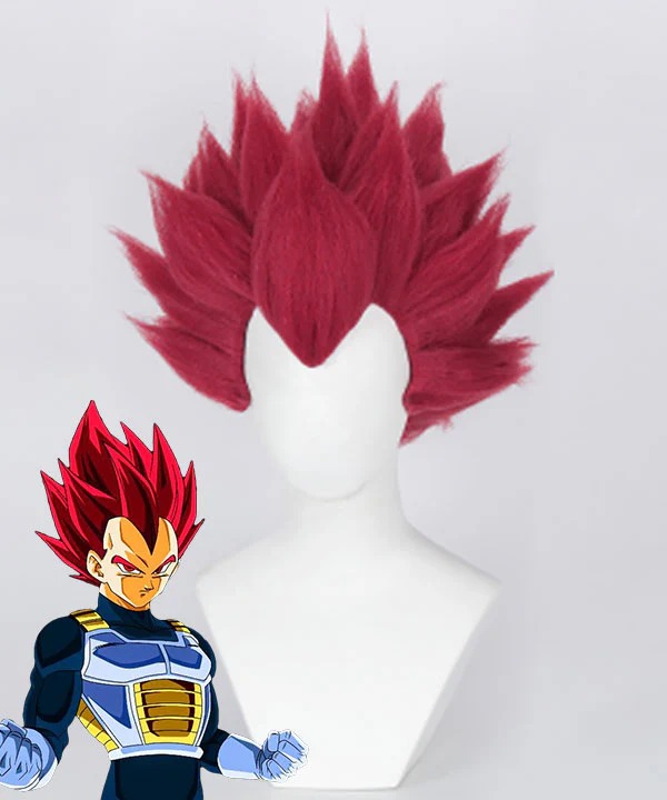 D Ball Vegeta Red Cosplay Wig