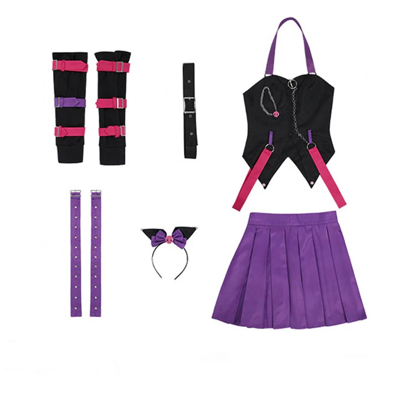 Girls Band Cry Tomo Ebizuka Purple Uniform Cosplay Costumes
