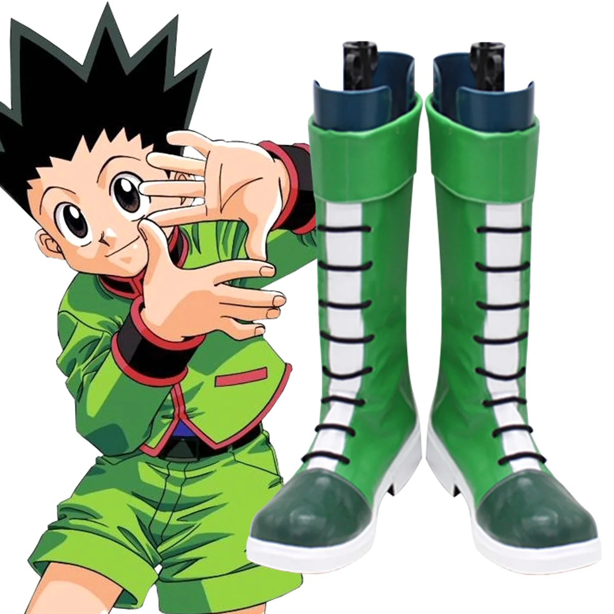 Hunter x Hunter Gon Freecss Green Shoes Cosplay Boots