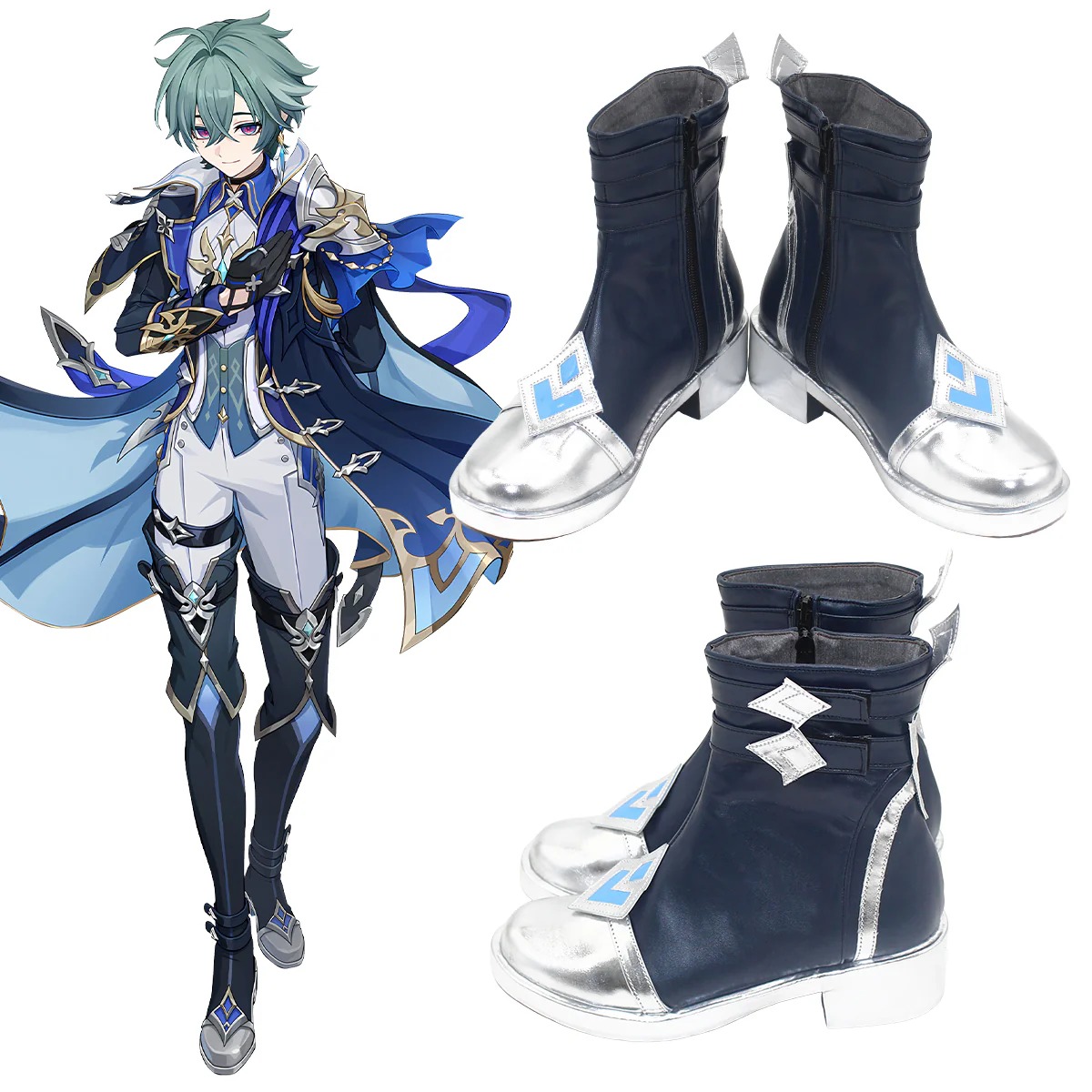 Genshin Impact Lohen Cosplay Shoes