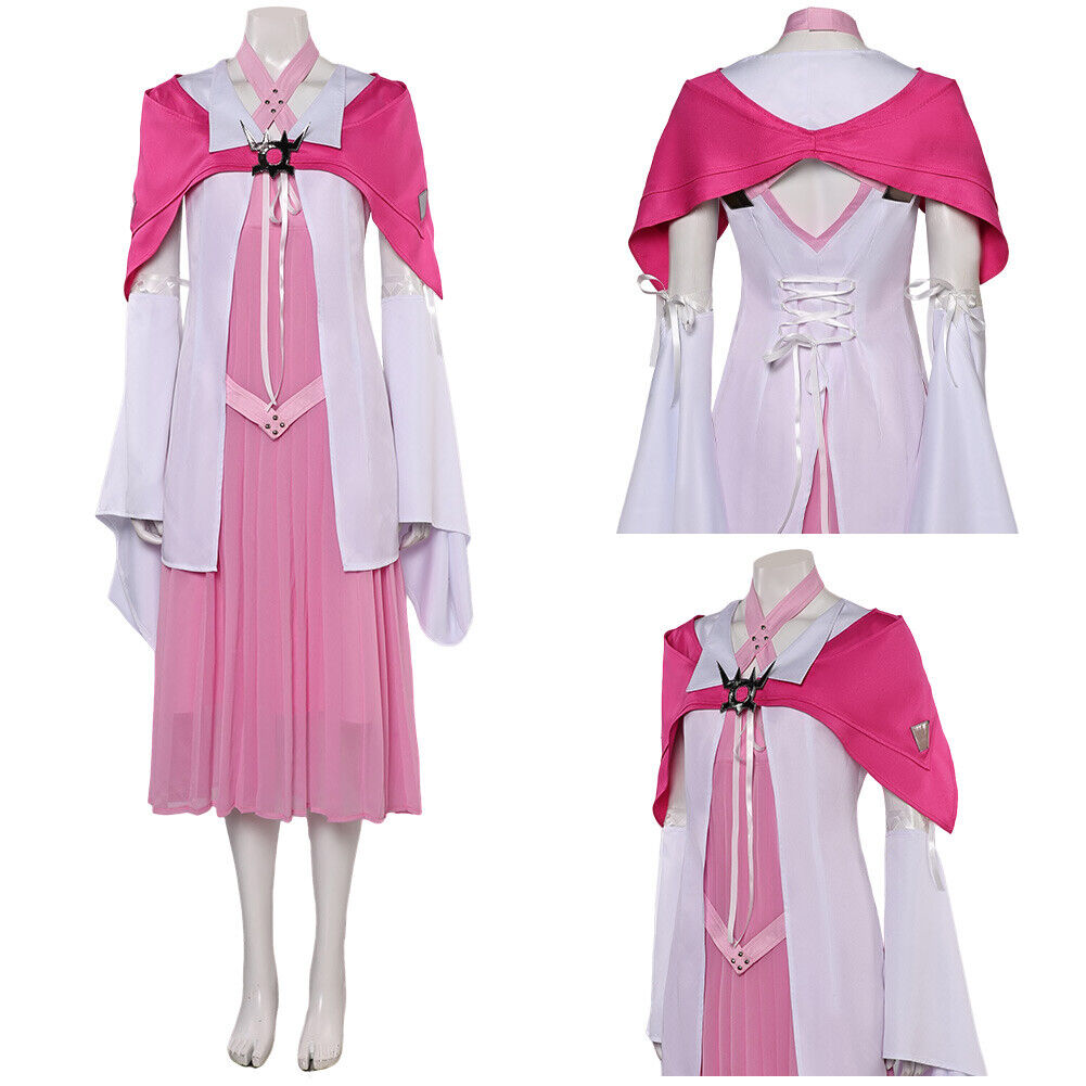 Final Fantasy VII:Remake FF7 FF VII Aerith Gainsborough Cosplay Cloak Dress Suit