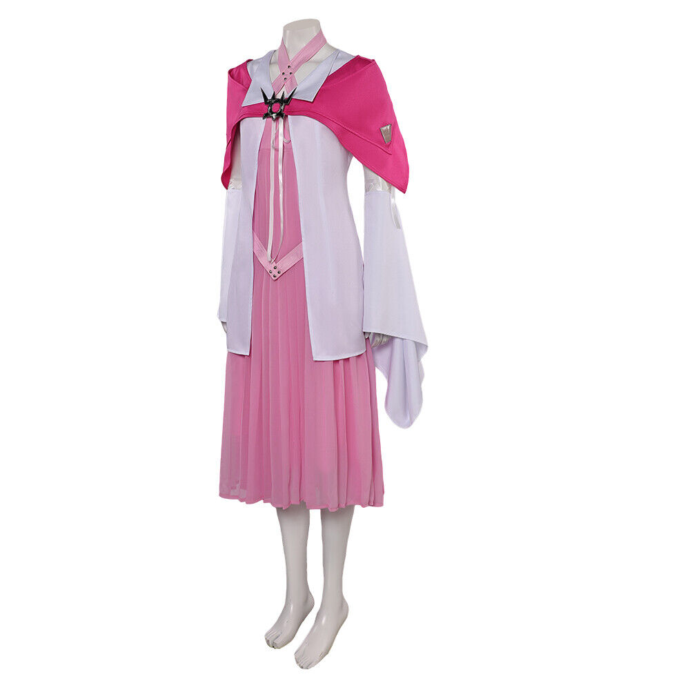 Final Fantasy VII:Remake FF7 FF VII Aerith Gainsborough Cosplay Cloak Dress Suit