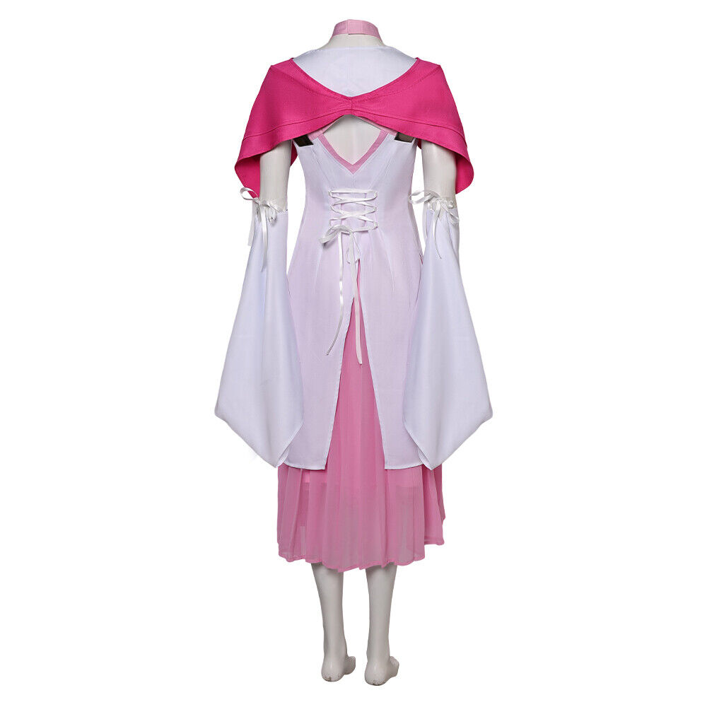 Final Fantasy VII:Remake FF7 FF VII Aerith Gainsborough Cosplay Cloak Dress Suit