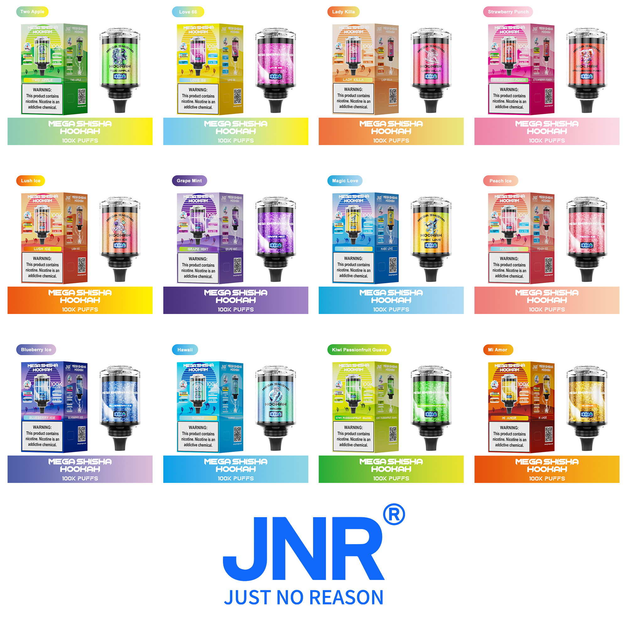 [Europe-DE01] JNR Mega Shisha Hookah 100K Kit 60ml