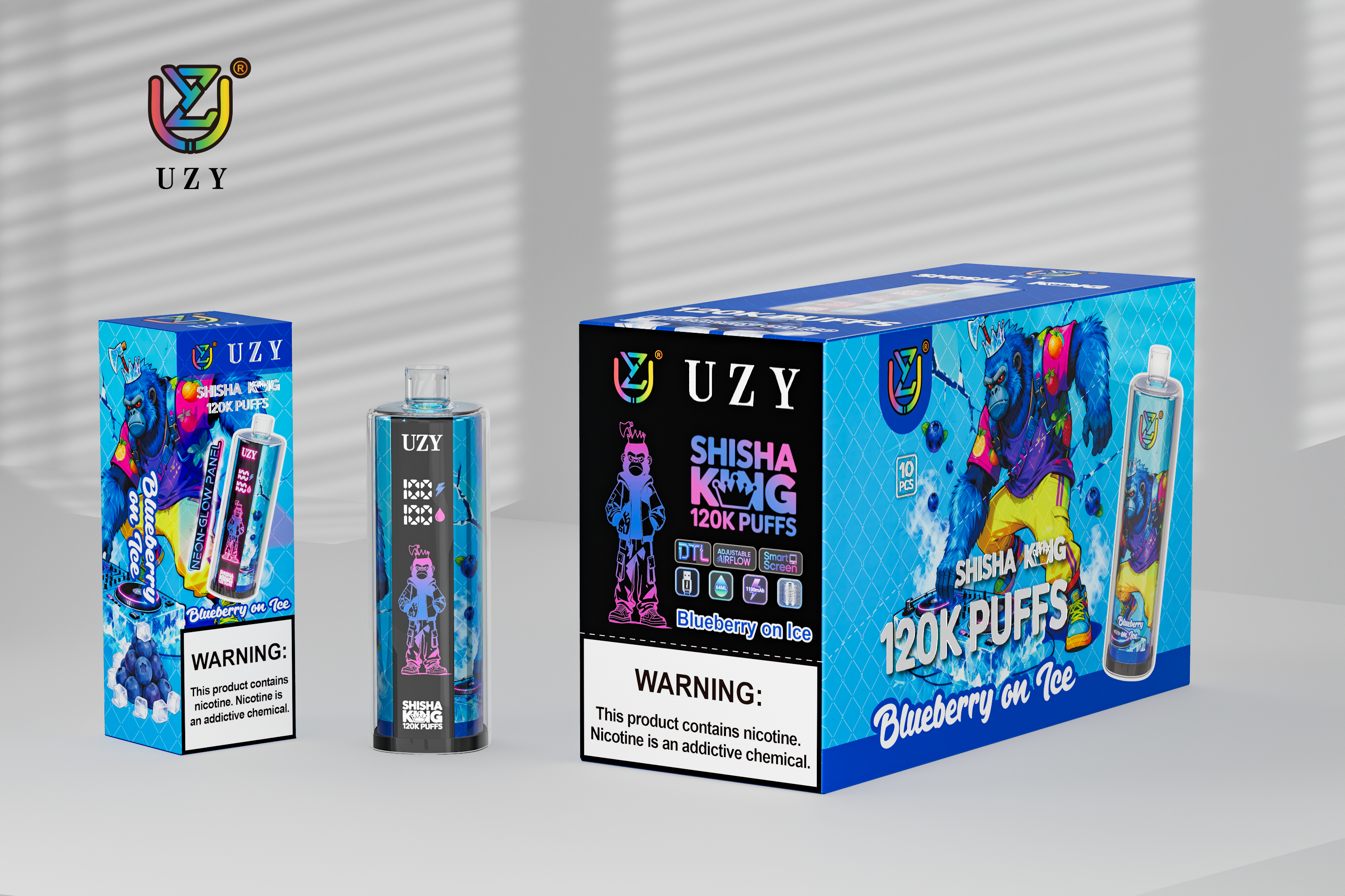 [Europe-DE01] UZY SHISHA HOOKAH KING 120000 kit