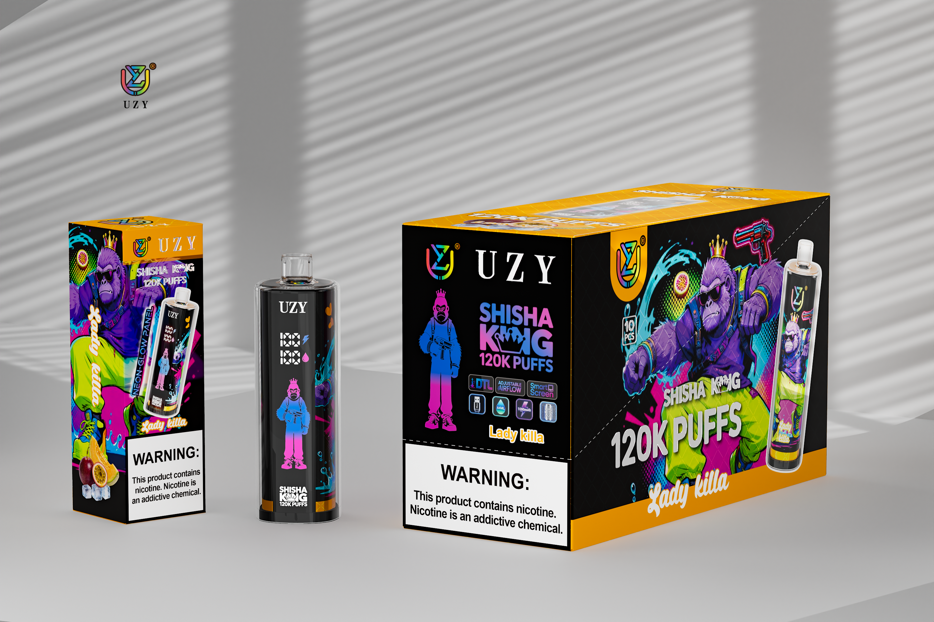 [Europe-DE01] UZY SHISHA HOOKAH KING 120000 kit