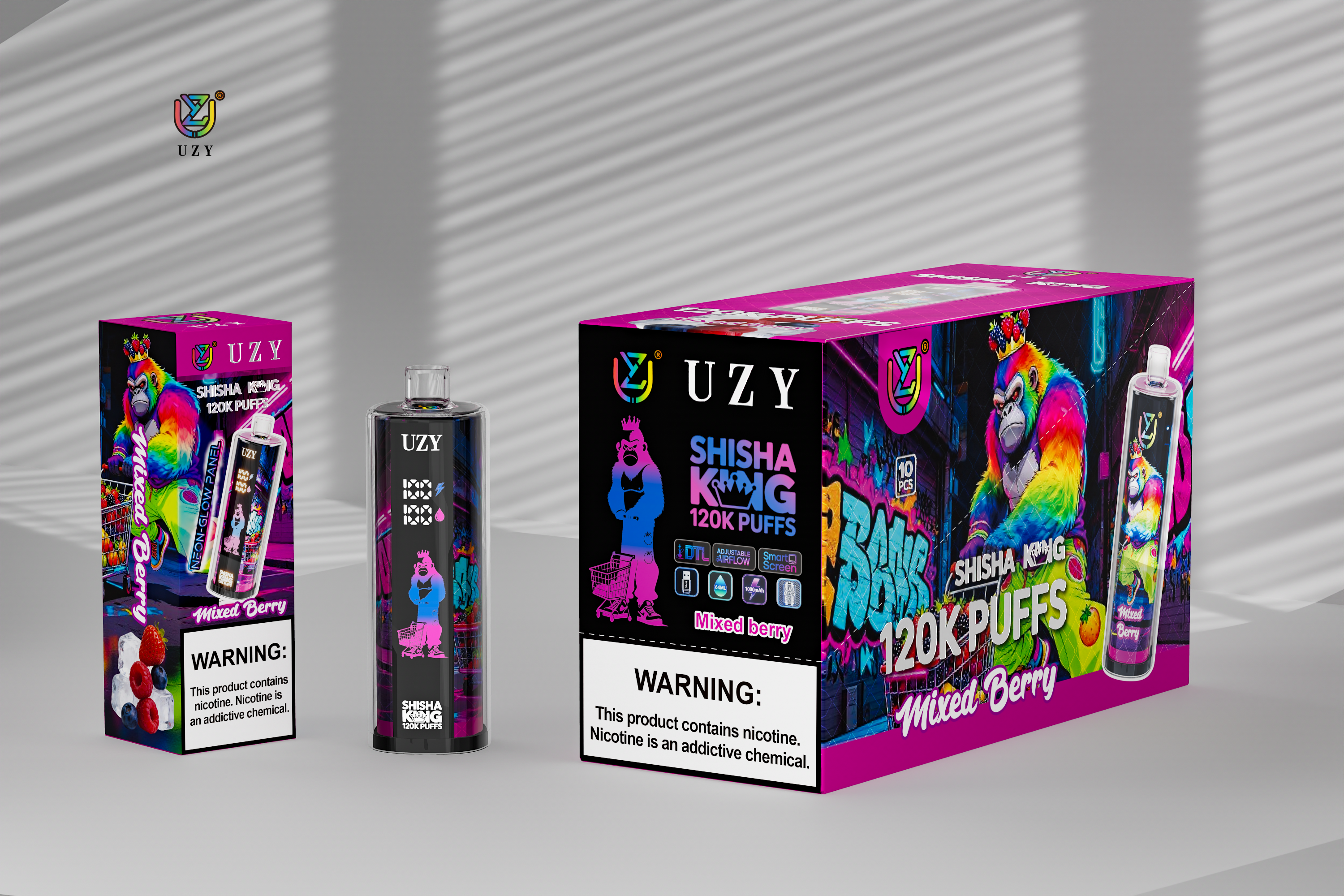 [Europe-DE01] UZY SHISHA HOOKAH KING 120000 kit