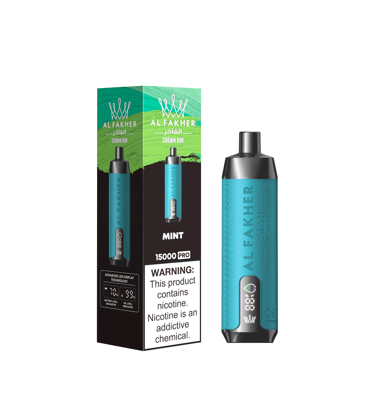 [Global-CN01] Al fakher Crown Bar 15000 Pro Kit 28ml