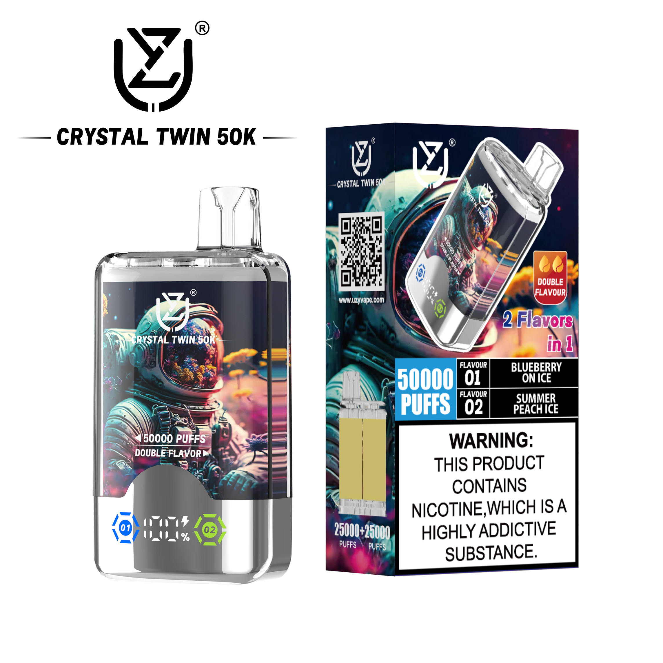 [Europe-DE01] UZY Crystal Twin 50000 Kit 40ml 2 in 1