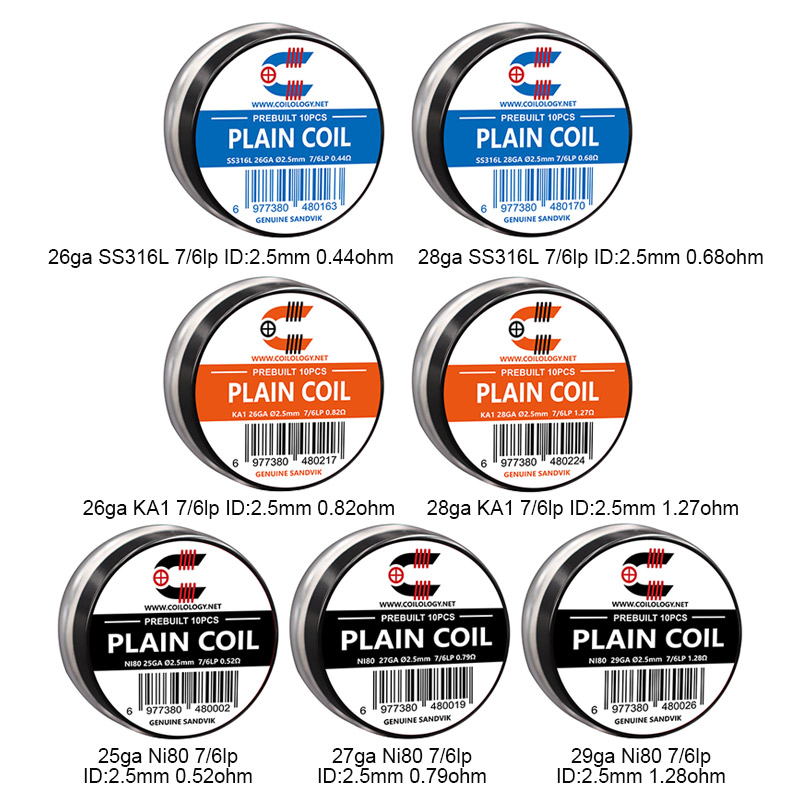 10pcs Coilology Pre-built Plain Coil