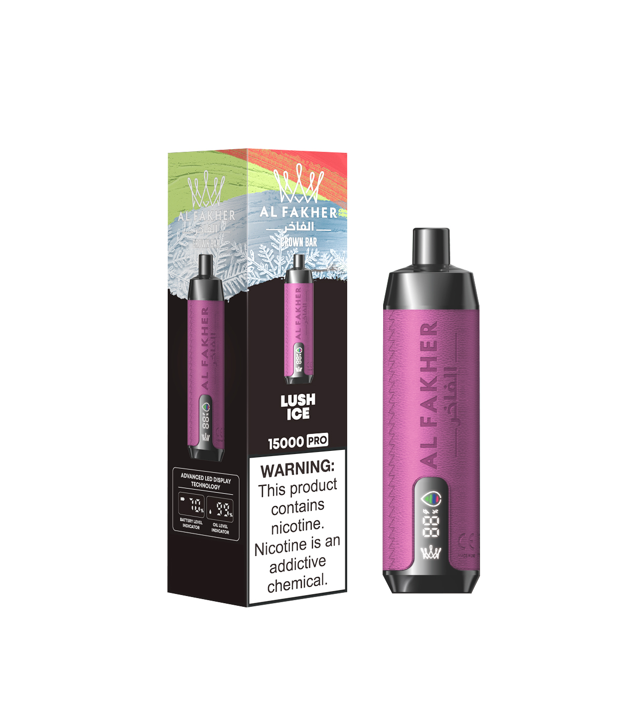 [Global-CN01] Al fakher Crown Bar 15000 Pro Kit 28ml