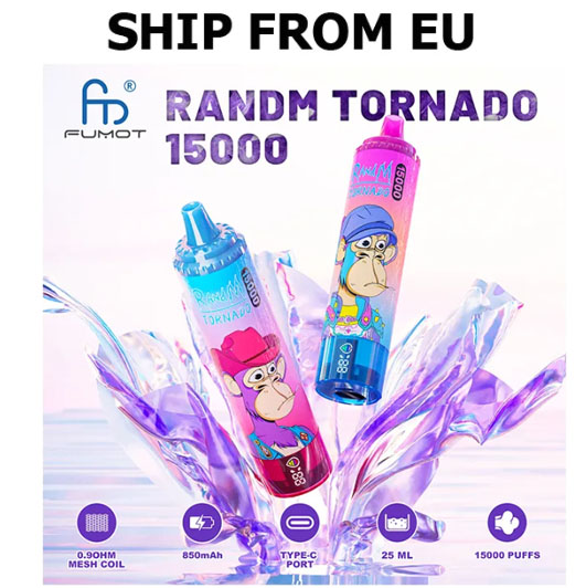 [Europe-DE01] Authentic Fumot RANDM TORNADO 15000 Kit 15000 Puffs 2%-CigBest