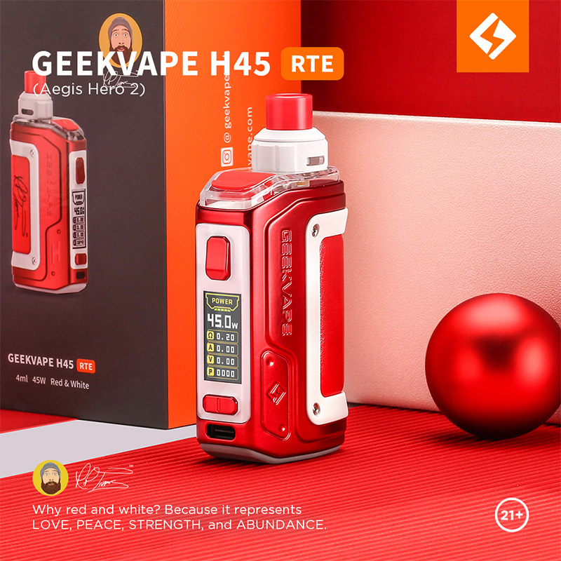 [Global-CN02] Geekvape H45 (Aegis Hero 2) Pod System Kit 1400mAh 4ml-CigBest