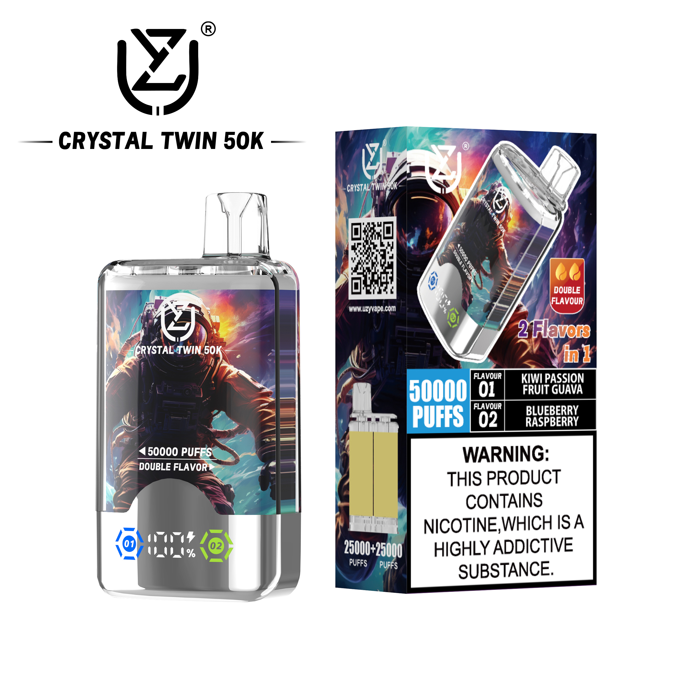 [Europe-DE01] UZY Crystal Twin 50000 Kit 40ml 2 in 1