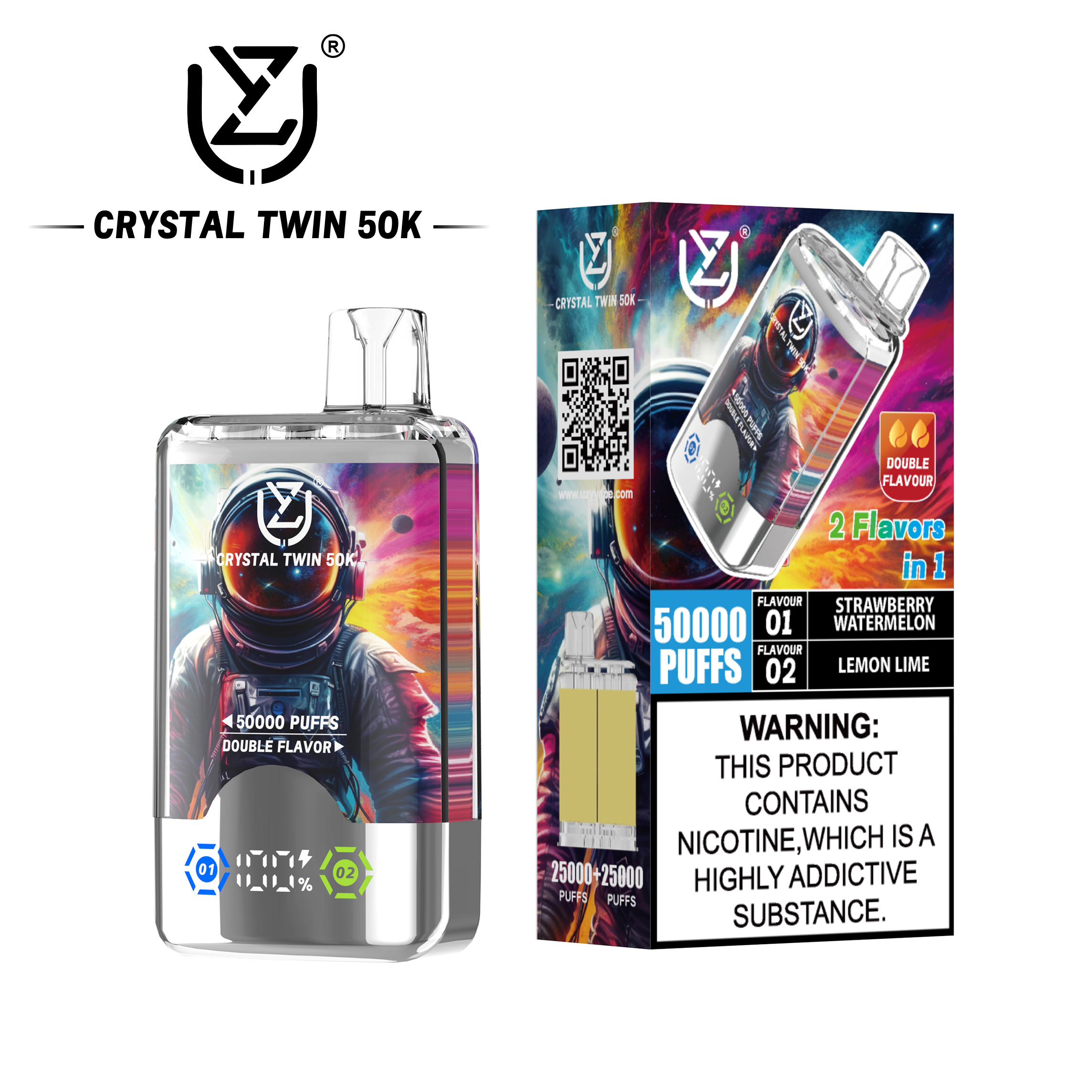 [Europe-DE01] UZY Crystal Twin 50000 Kit 40ml 2 in 1