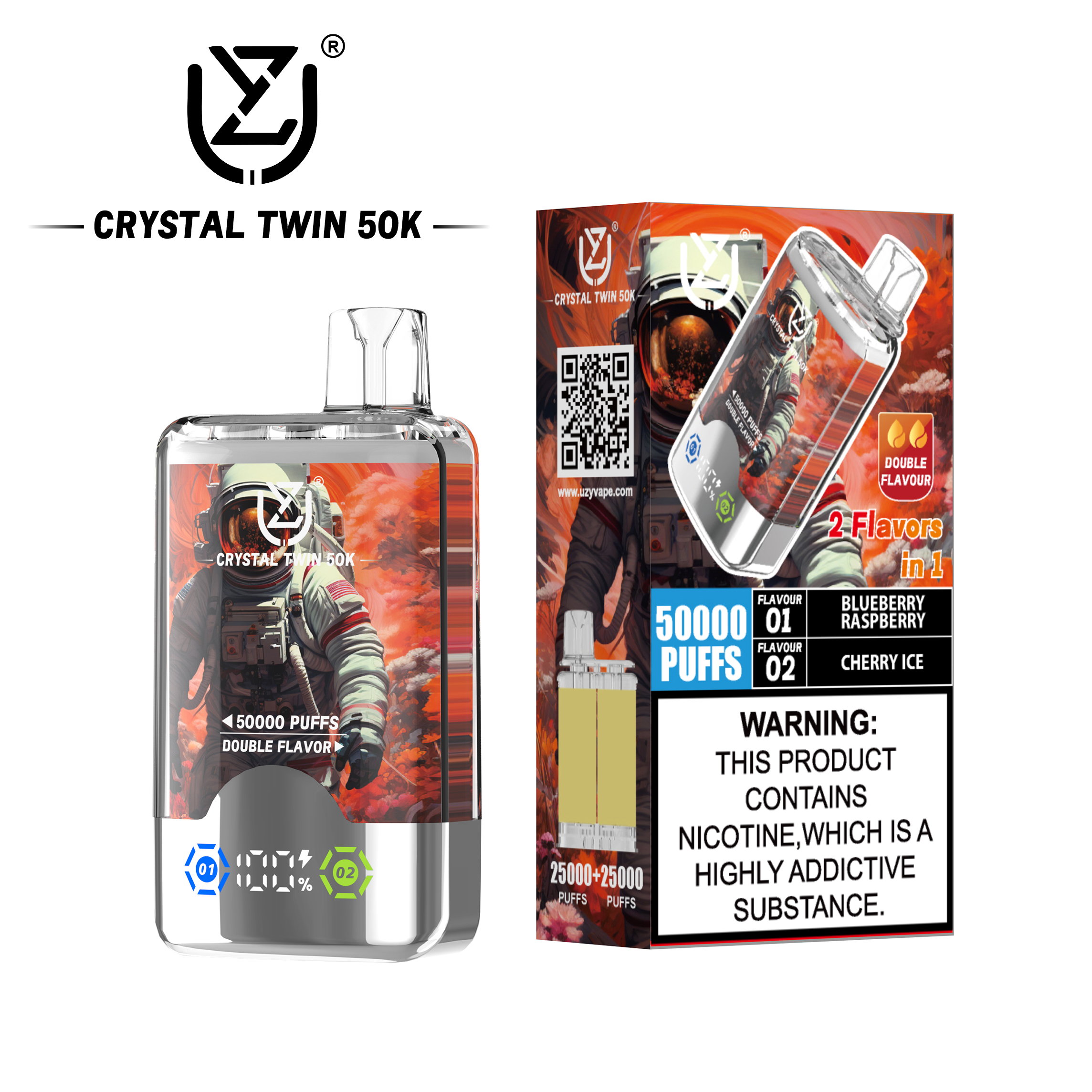 [Europe-DE01] UZY Crystal Twin 50000 Kit 40ml 2 in 1
