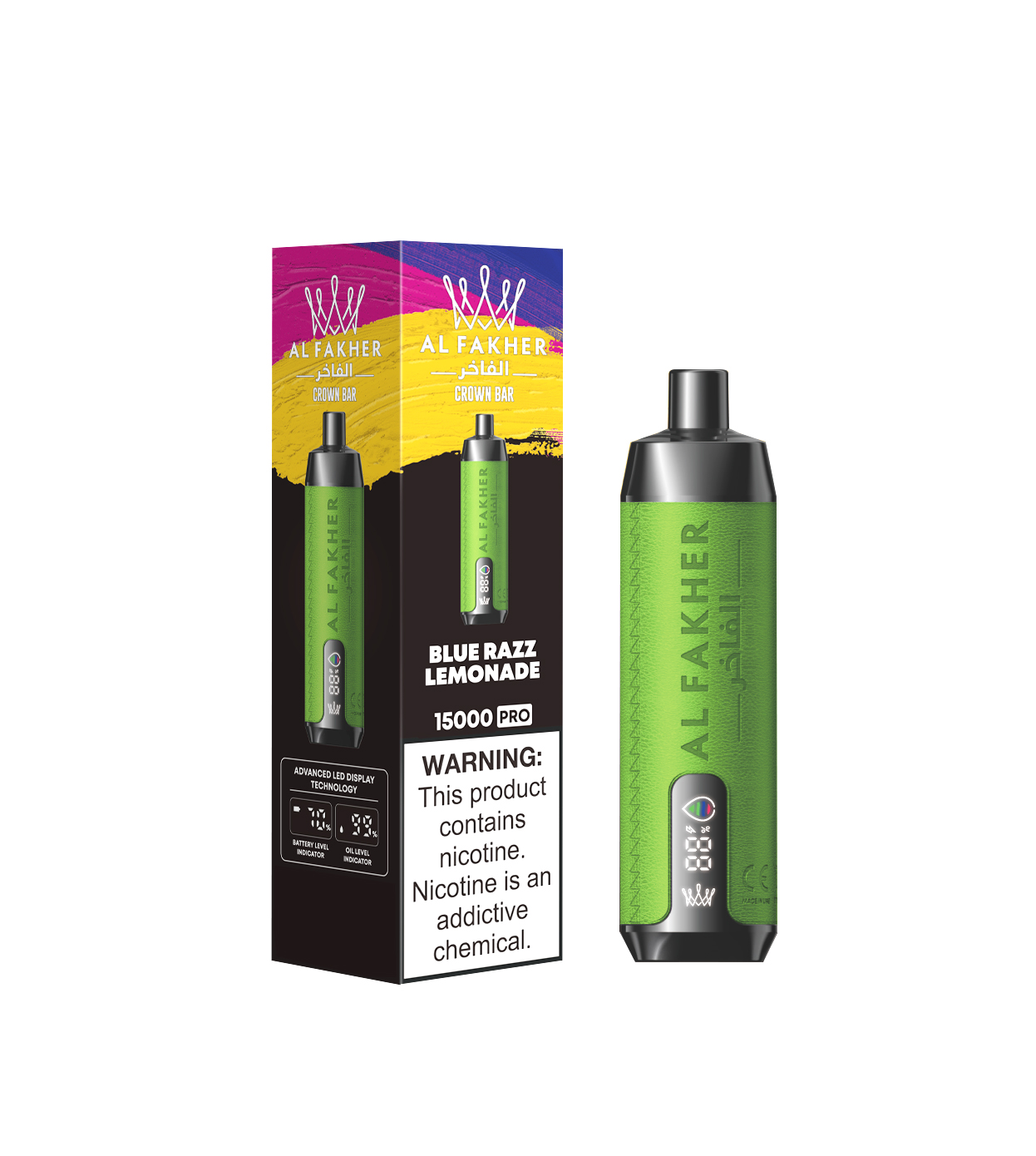 [Global-CN01] Al fakher Crown Bar 15000 Pro Kit 28ml