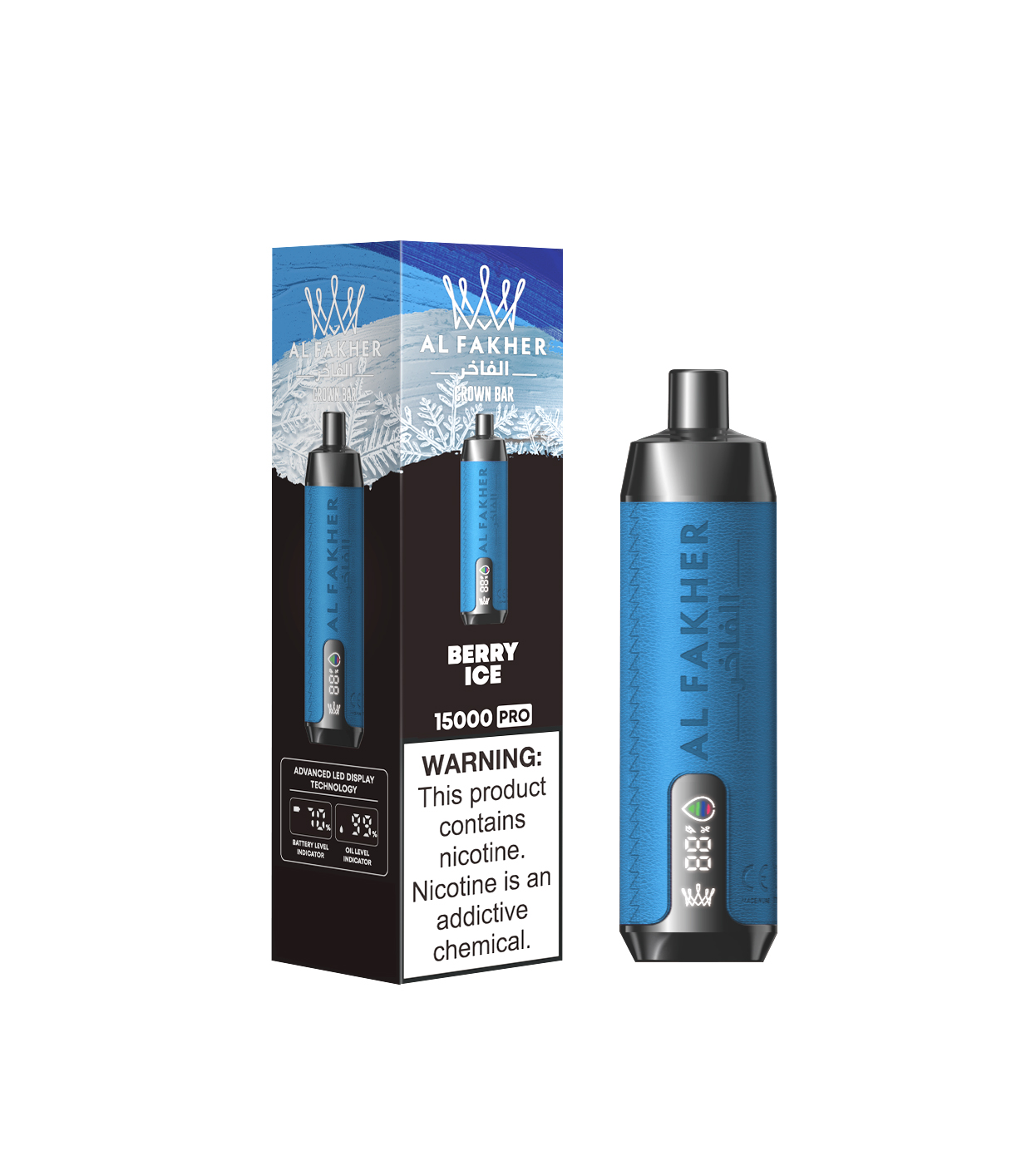 [Global-CN01] Al fakher Crown Bar 15000 Pro Kit 28ml