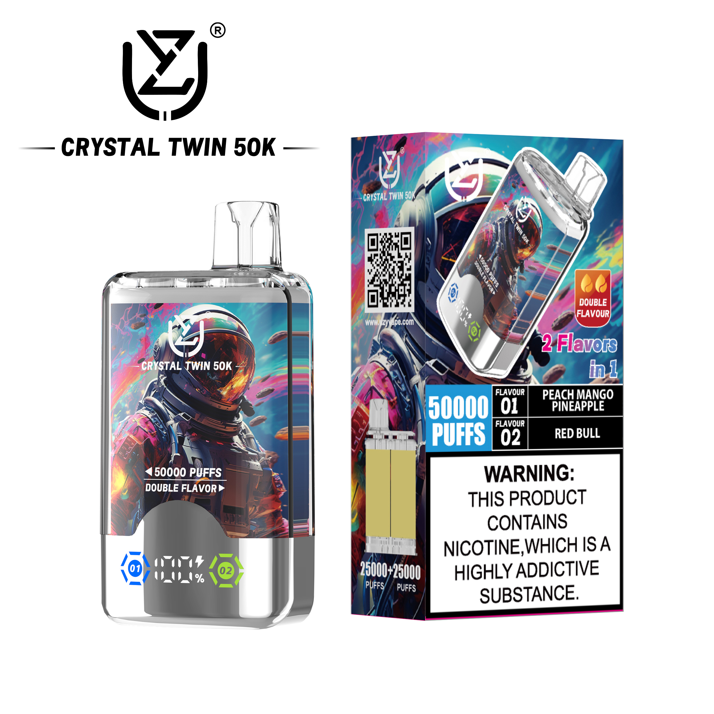 [Europe-DE01] UZY Crystal Twin 50000 Kit 40ml 2 in 1