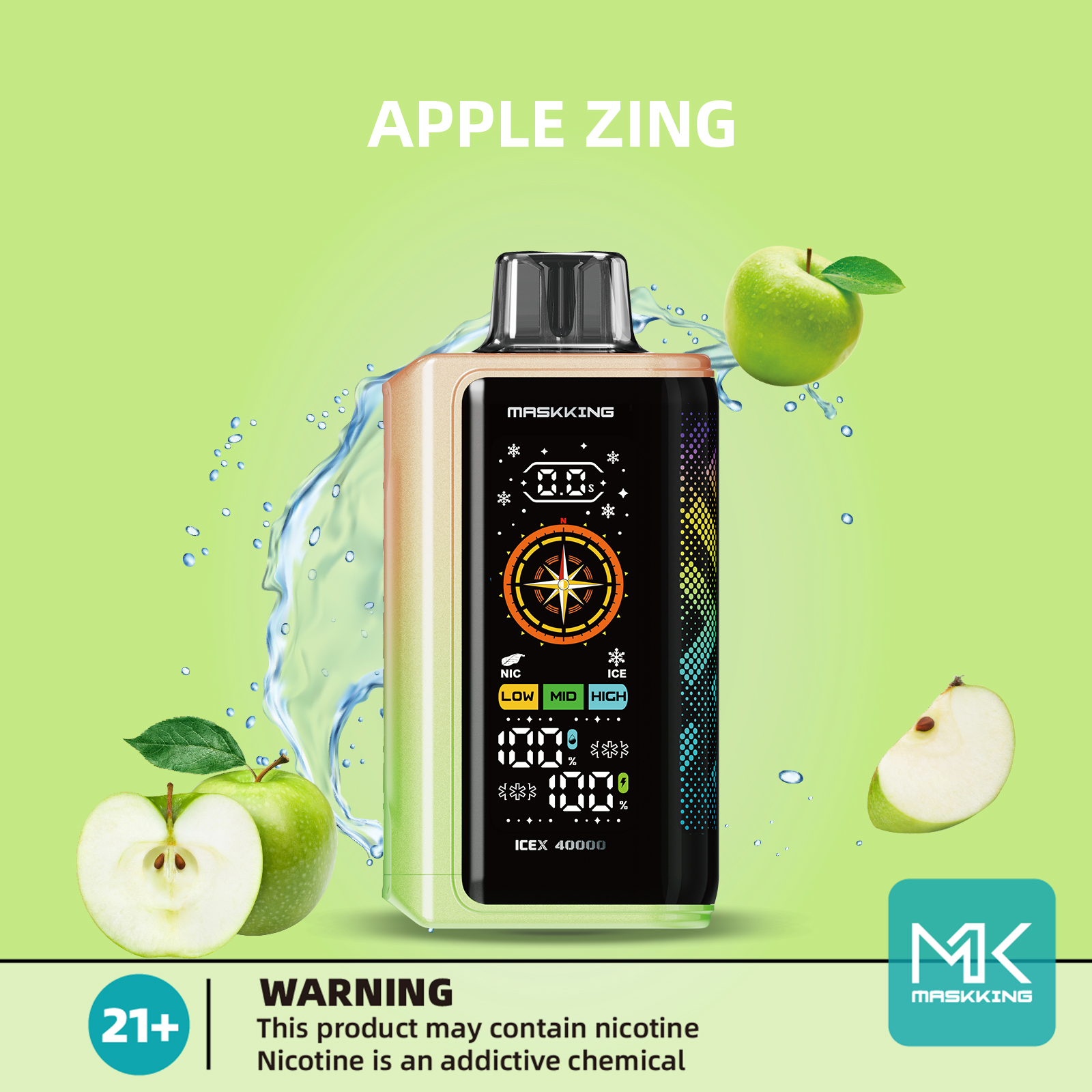 [Global-CN01][Pre-Order] Maskking Icex 40K 400000 Kit Ice & Nic Control