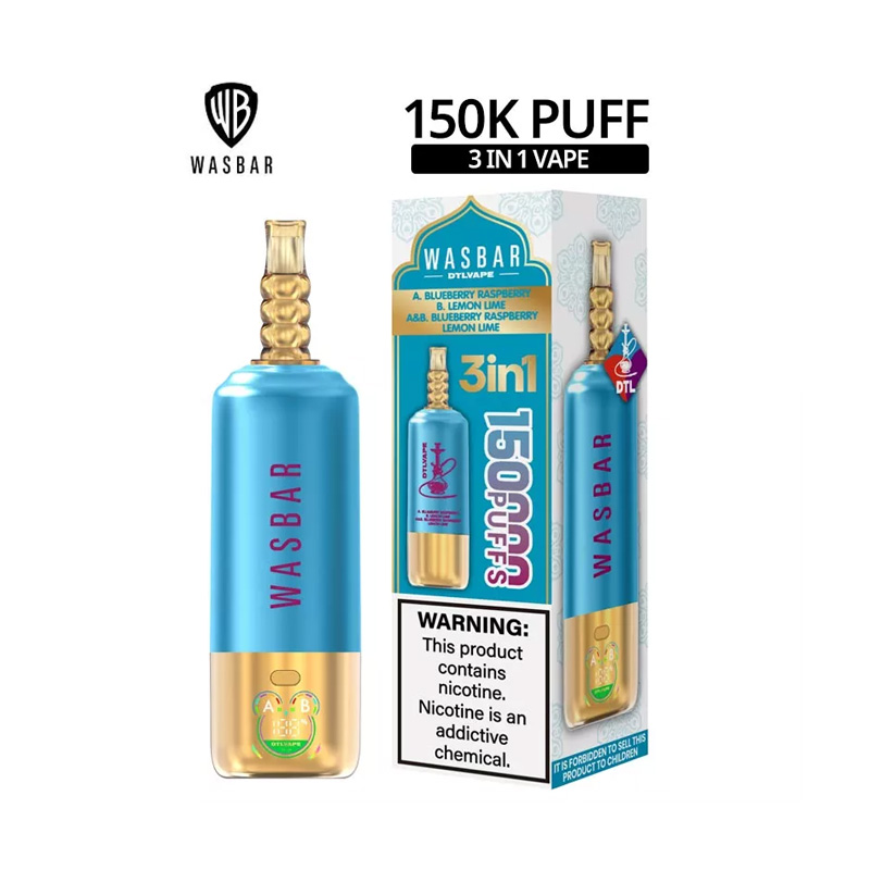 [Europe-DE01] WASBAR 3-in-1 DTL Shisha Hookah 150K 150000 Kit 60ml