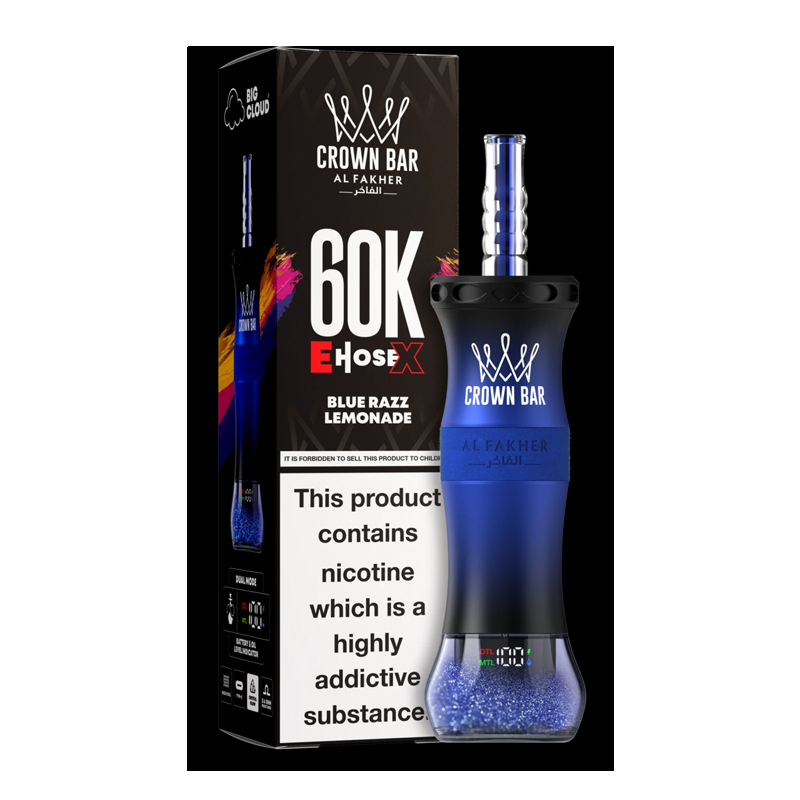 [Europe-DE01] Al Fakher Crown Bar Shisha Hookah E-Hose X 60K Kit 50ml