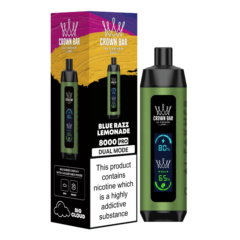 [Europe-PL01] Authentic CROWN BAR Al Fakher 8000 Pro Dual Mode Kit 18ml