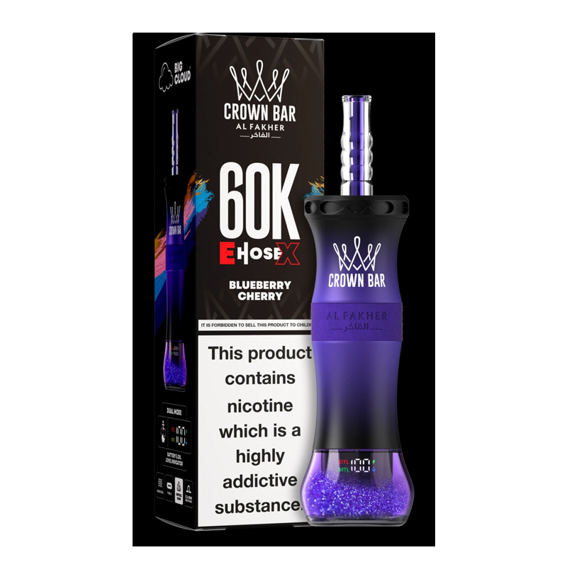 [Europe-DE01] Al Fakher Crown Bar Shisha Hookah E-Hose X 60K Kit 50ml