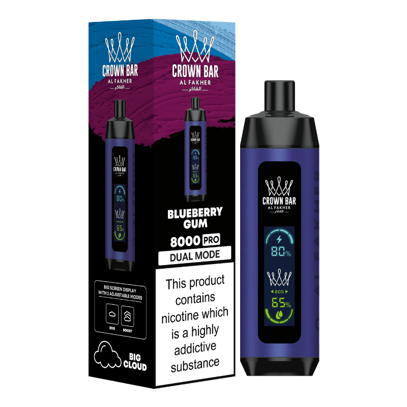 [Europe-PL01] Authentic CROWN BAR Al Fakher 8000 Pro Dual Mode Kit 18ml