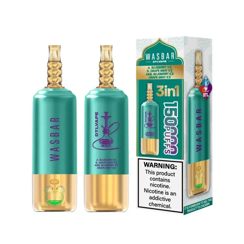 [Europe-DE01] WASBAR 3-in-1 DTL Shisha Hookah 150K 150000 Kit 60ml