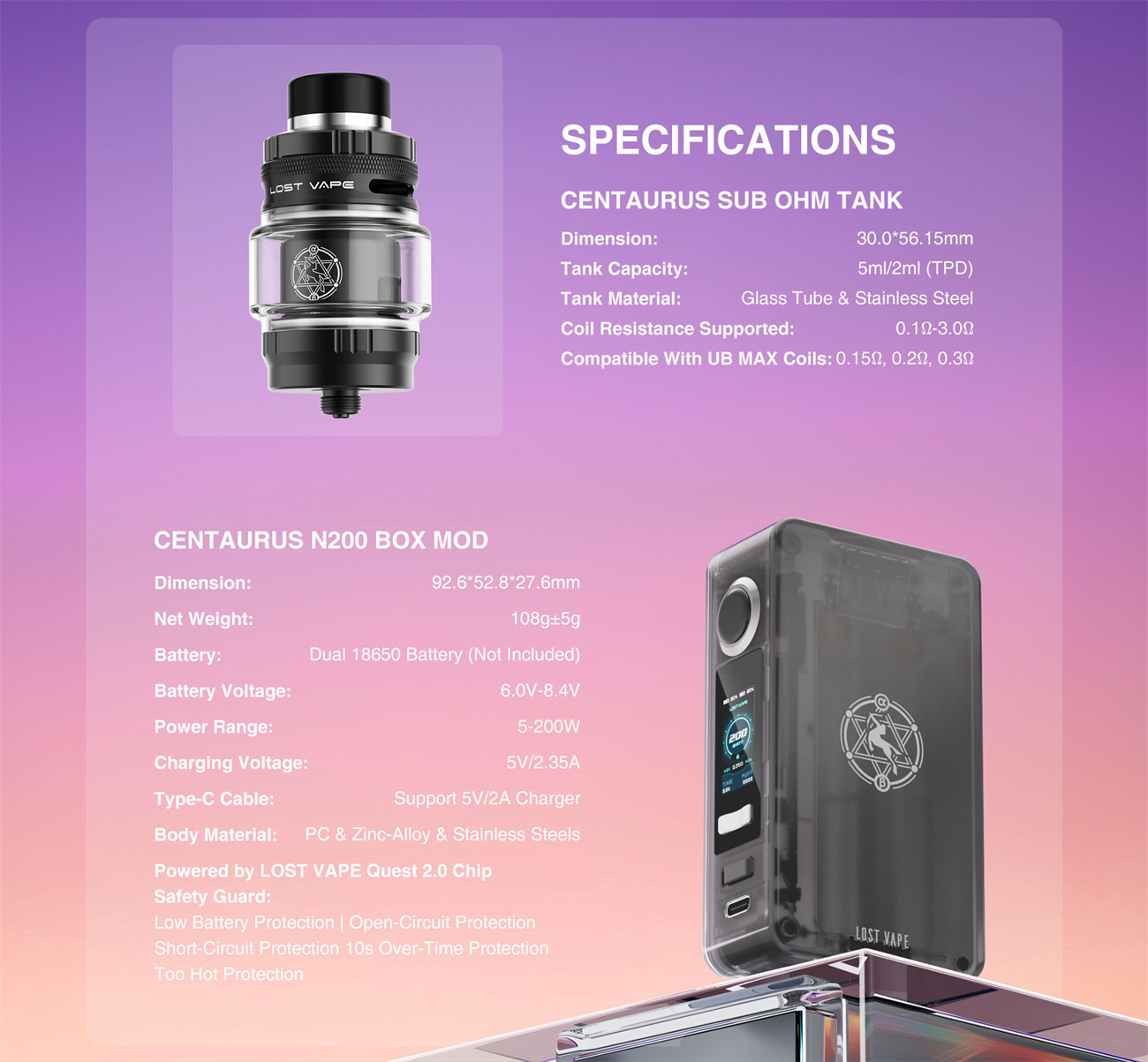 Kit Centaurus N200 Lost Vape