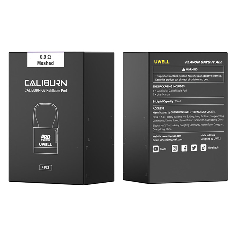[Global-CN02][Pre-order] Uwell Caliburn G3 / Caliburn GK3 / Caliburn G3 ECO / Caliburn GK3 TENET / Caliburn G3 Lite / Caliburn G3 Pro Pod Cartridge 2.5ml / 3ml (4pcs/pack)-CigBest