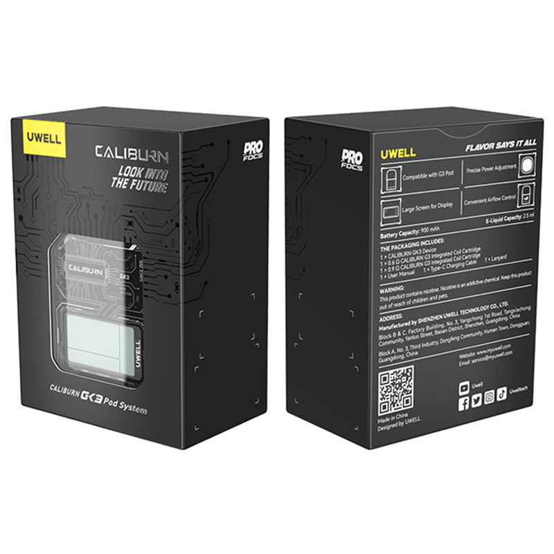 [Global-CN02] Uwell Caliburn GK3 Pod System Kit 900mAh 2.5ml-CigBest