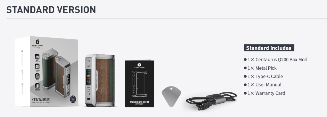 Mod Centaurus Q200 di Lost Vape
