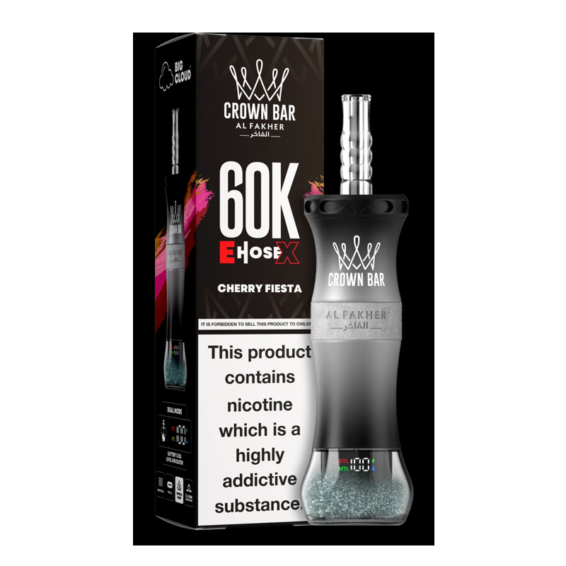 [Europe-DE01] Al Fakher Crown Bar Shisha Hookah E-Hose X 60K Kit 50ml