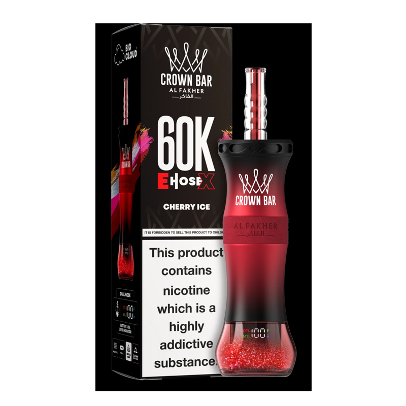 [Europe-DE01] Al Fakher Crown Bar Shisha Hookah E-Hose X 60K Kit 50ml