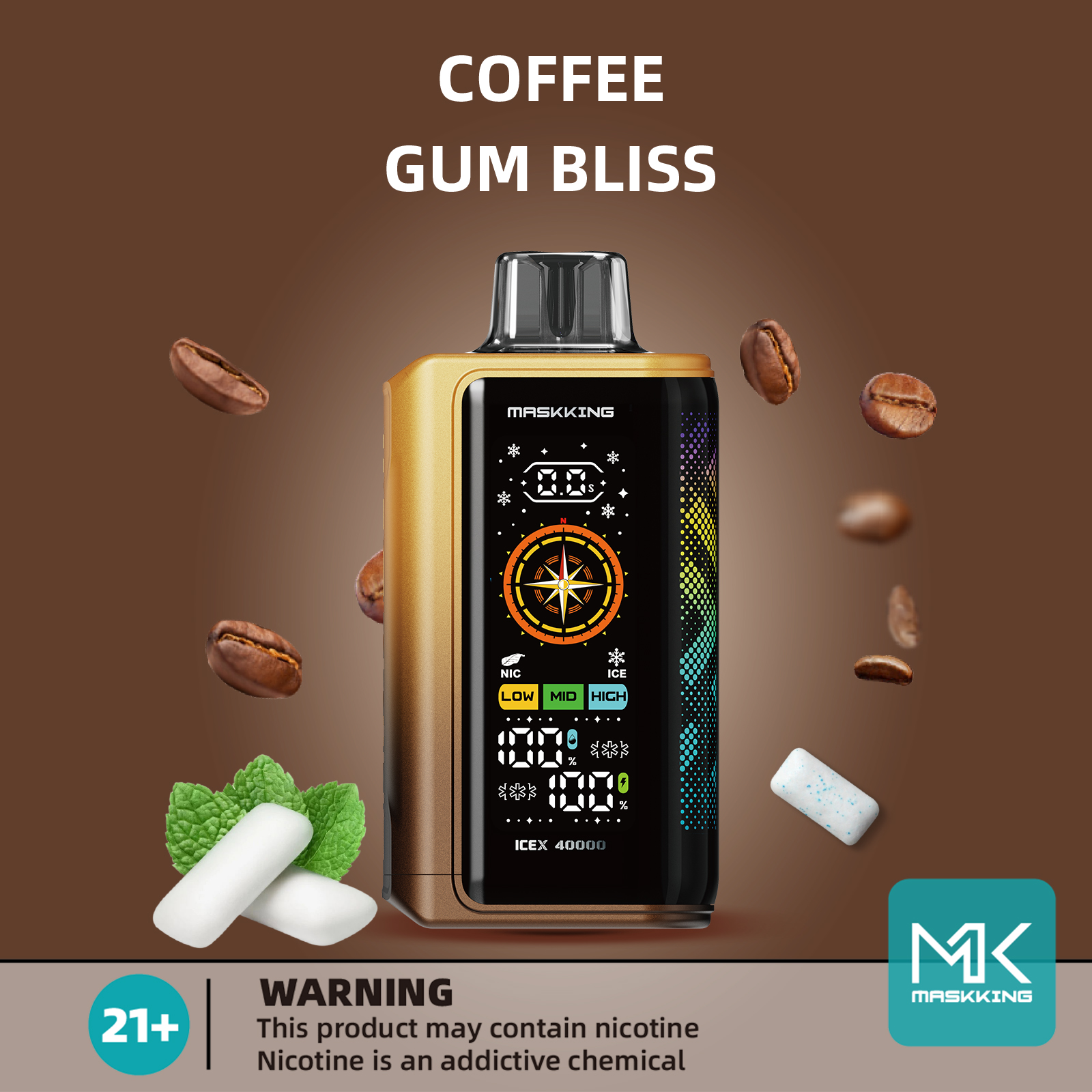 [Global-CN01][Pre-Order] Maskking Icex 40K 400000 Kit Ice & Nic Control