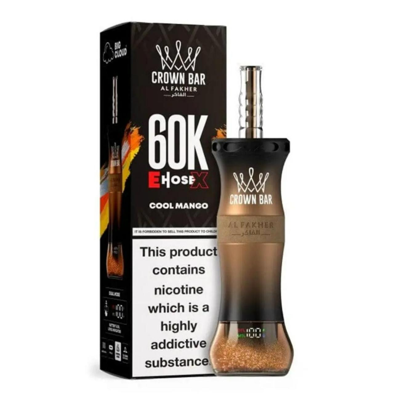 [Europe-DE01] Al Fakher Crown Bar Shisha Hookah E-Hose X 60K Kit 50ml