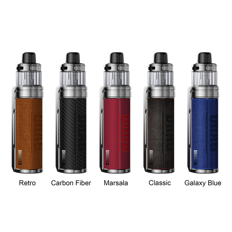 [Global-CN02] Voopoo Drag S2 60W Box Mod Kit with PnP X Cartridge DTL / MTL 2500mAh 5ml-CigBest