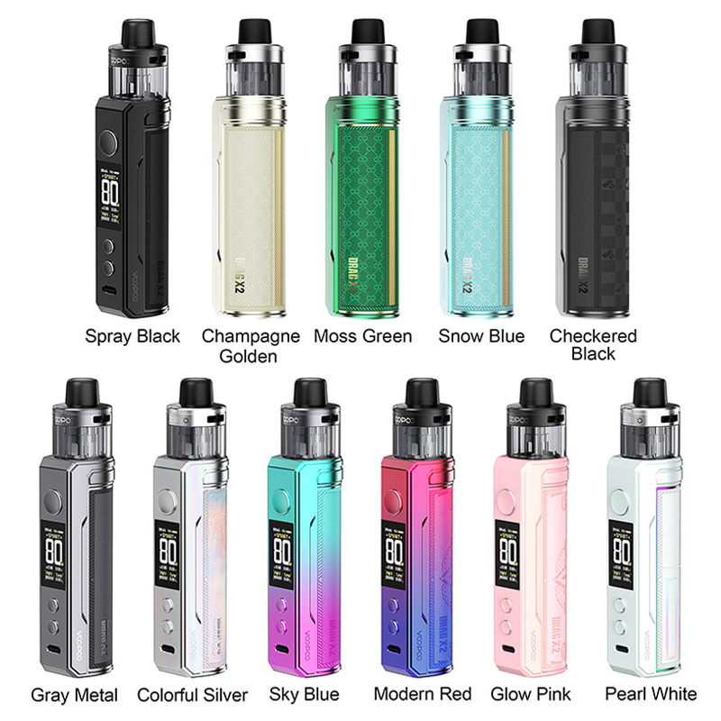 [Global-CN02] Voopoo Drag X2 80W Box Mod Kit with PnP X Cartridge DTL 5ml-CigBest