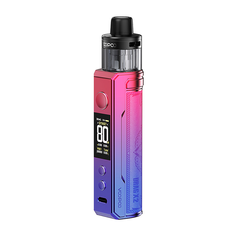[Global-CN02] Voopoo Drag X2 80W Box Mod Kit with PnP X Cartridge DTL 5ml-CigBest