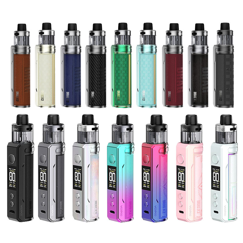 [Global-CN02] Voopoo Drag X2 80W Box Mod Kit with PnP X Cartridge DTL 5ml-CigBest