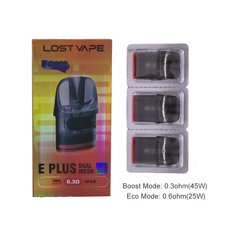 Lost Vape Centaurus E Plus Dual Mesh Cartridge for Thelema Elite 40 / Thelema Elite Art 40 / Centaurus E40 Max /Centaurus E40 Ultra / Centaurus E40 Kit / Thelema Nano Kit / Thelema Elite S Pod Kit(3pc