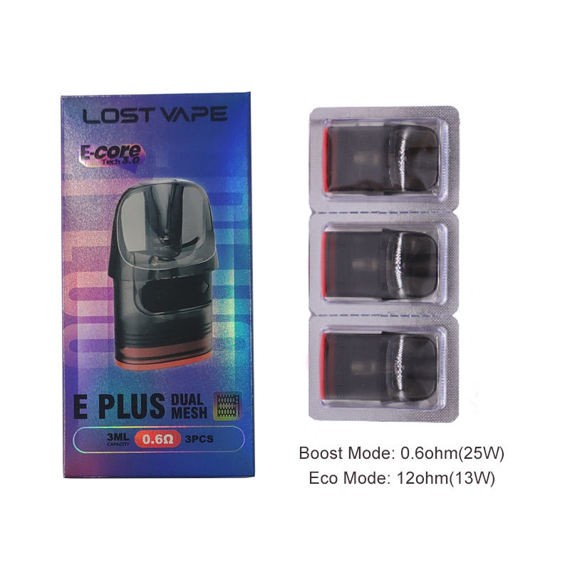 Lost Vape Centaurus E Plus Dual Mesh Cartridge for Thelema Elite 40 / Thelema Elite Art 40 / Centaurus E40 Max /Centaurus E40 Ultra / Centaurus E40 Kit / Thelema Nano Kit / Thelema Elite S Pod Kit(3pc